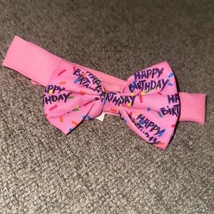 Pink Pet Happy Birthday Bow